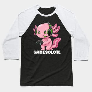 Gamer Axolotl Baseball T-Shirt